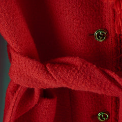 Gucci Ladies Red Wool Coat Size 36