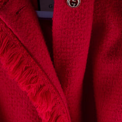 Gucci Ladies Red Wool Coat Size 36