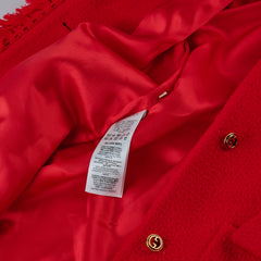Gucci Ladies Red Wool Coat Size 36