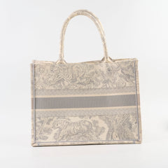 Christian Dior Medium Book Tote Grey