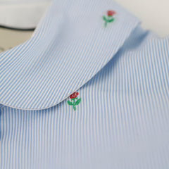 Gucci Women's Floral Shirt Light Blue Size