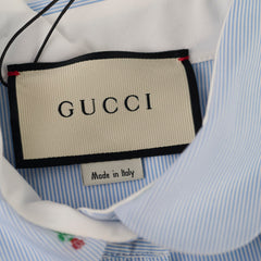 Gucci Women's Floral Shirt Light Blue Size