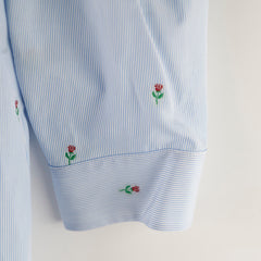 Gucci Women's Floral Shirt Light Blue Size