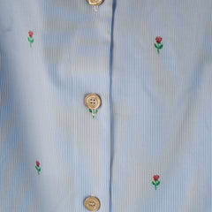 Gucci Women's Floral Shirt Light Blue Size