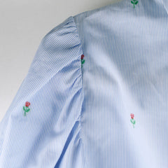 Gucci Women's Floral Shirt Light Blue Size