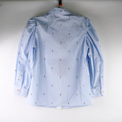 Gucci Women's Floral Shirt Light Blue Size
