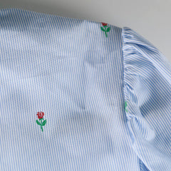 Gucci Women's Floral Shirt Light Blue Size