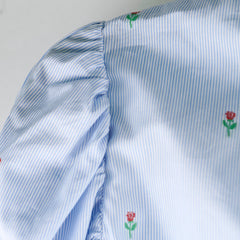 Gucci Women's Floral Shirt Light Blue Size