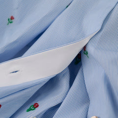 Gucci Women's Floral Shirt Light Blue Size