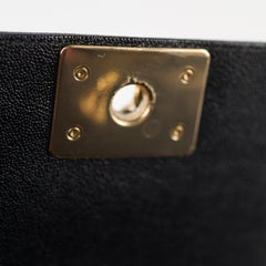 Chanel Small Boy Caviar Chevron Black