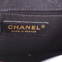 Chanel Small Boy Caviar Chevron Black