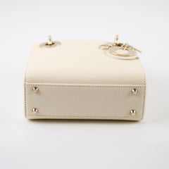 Dior Lizard Mini Lady Dior Cream