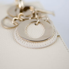 Dior Lizard Mini Lady Dior Cream