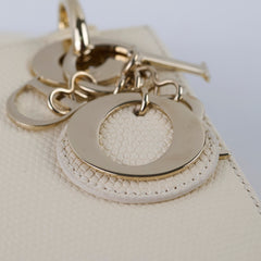 Dior Lizard Mini Lady Dior Cream