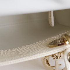 Dior Lizard Mini Lady Dior Cream