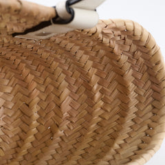 Loewe Small Raffia Basket Bag White