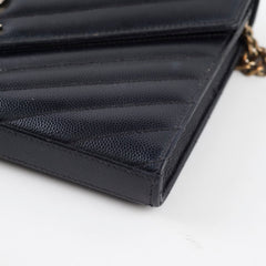 Saint Laurent Cassandre Envelope Wallet On Chain Black