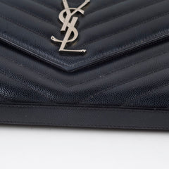 Saint Laurent Cassandre Envelope Wallet On Chain Black