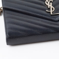 Saint Laurent Cassandre Envelope Wallet On Chain Black