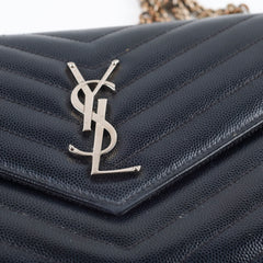 Saint Laurent Cassandre Envelope Wallet On Chain Black