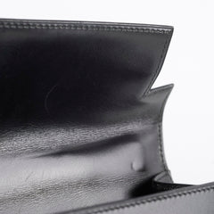 Hermes Kelly 32 Black Box Calf GHW - W in circle (1993)