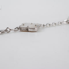 Van Cleef & Arpels Vintage 5 Motifs Alhambra Mother of Pearl Bracelet White Gold