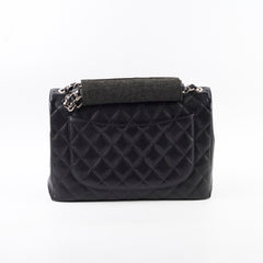 Chanel Vintage Caviar Single Flap Jumbo Black 9 Series