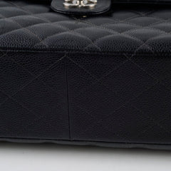 Chanel Vintage Caviar Single Flap Jumbo Black 9 Series