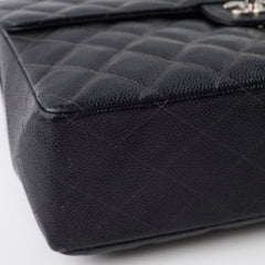 Chanel Vintage Caviar Single Flap Jumbo Black 9 Series