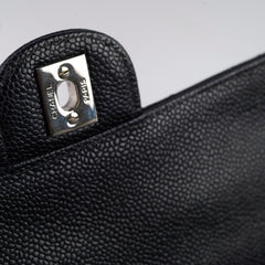 Chanel Vintage Caviar Single Flap Jumbo Black 9 Series