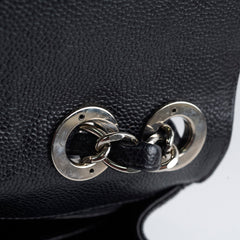 Chanel Vintage Caviar Single Flap Jumbo Black 9 Series