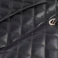 Chanel Vintage Caviar Single Flap Jumbo Black 9 Series