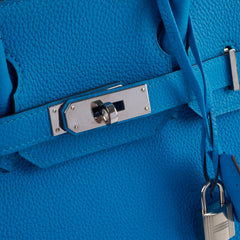 Hermes Birkin 30 Togo Blue Zanzibar A Stamp