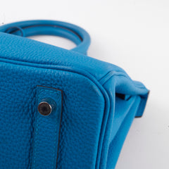 Hermes Birkin 30 Togo Blue Zanzibar A Stamp