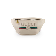 Gucci Small Logo Leather Bum Bag Cream