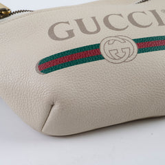 Gucci Small Logo Leather Bum Bag Cream