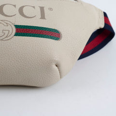 Gucci Small Logo Leather Bum Bag Cream
