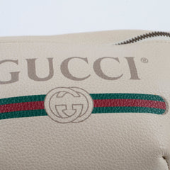 Gucci Small Logo Leather Bum Bag Cream