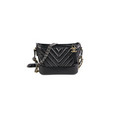 Chanel Gabriel Chevron Small Calfskin Black