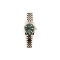 Rolex Date Just 31MM Mint Green Watch