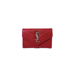 Saint Laurent Matelasse Small Envelope Wallet Red