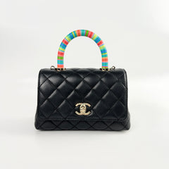 Chanel Mini Coco Handle Caviar Black