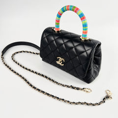 Chanel Mini Coco Handle Caviar Black