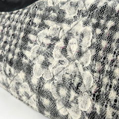 Chanel Vinatge Lace Barrel Shoulder Bag White/Blue