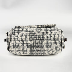 Chanel Vinatge Lace Barrel Shoulder Bag White/Blue