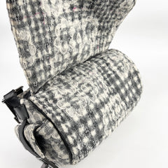 Chanel Vinatge Lace Barrel Shoulder Bag White/Blue