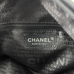 Chanel Vinatge Lace Barrel Shoulder Bag White/Blue