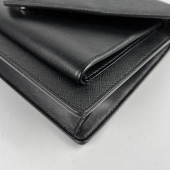 Prada Saffiano Envelope Crossbody Bag Black