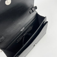 Prada Saffiano Envelope Crossbody Bag Black