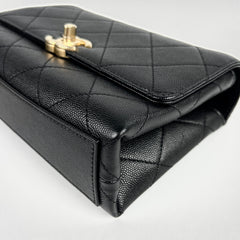 Chanel 21B Seasonal Flap Caviar Black (Microchip)